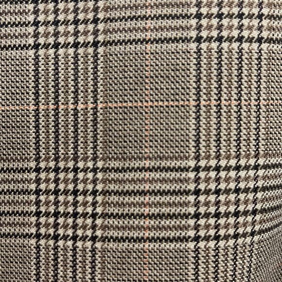 Ann Taylor Loft S 12 Wool Blend Brown Plaid Pants - Picture 2 of 9